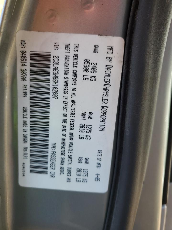 2006 Chrysler 300C VIN: 2C3LA63H86H102007 Lot: 90929135