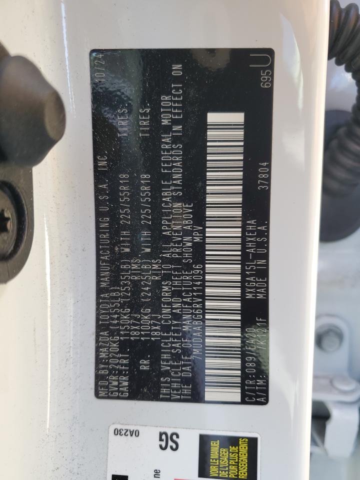 2024 Toyota Corolla Cross Xle VIN: 7MUDAABG6RV114096 Lot: 91596405