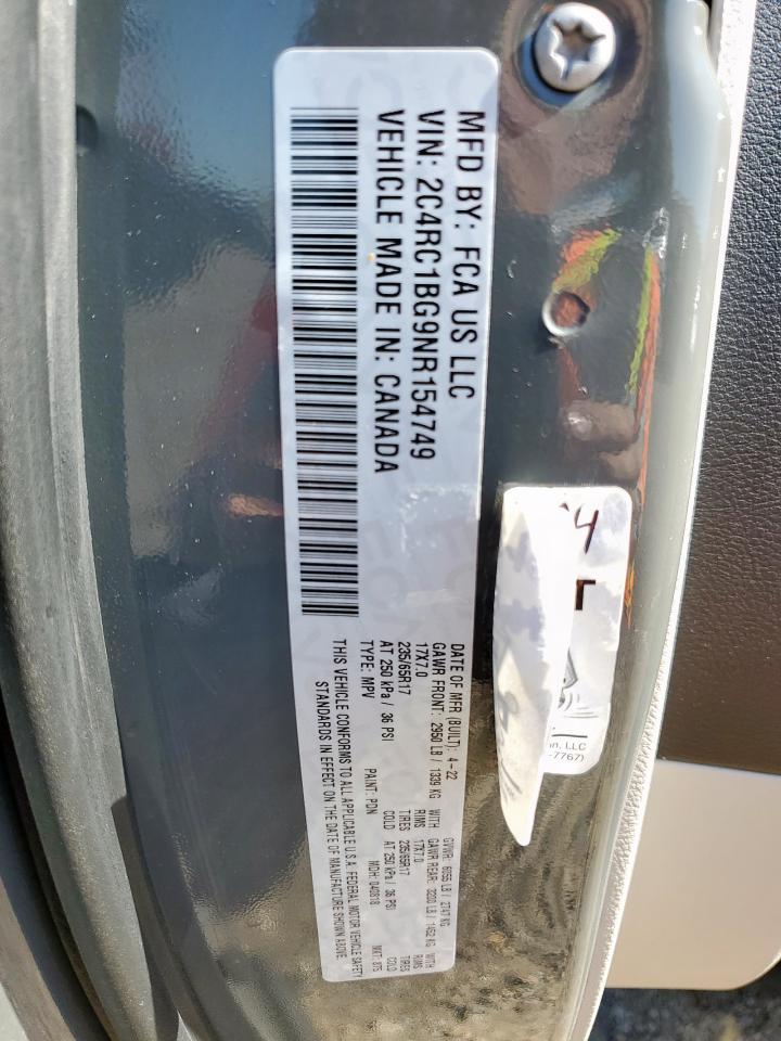 2022 Chrysler Pacifica Touring L VIN: 2C4RC1BG9NR154749 Lot: 90746325