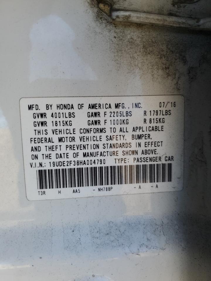 2017 Acura Ilx Base Watch Plus VIN: 19UDE2F38HA004790 Lot: 90891355