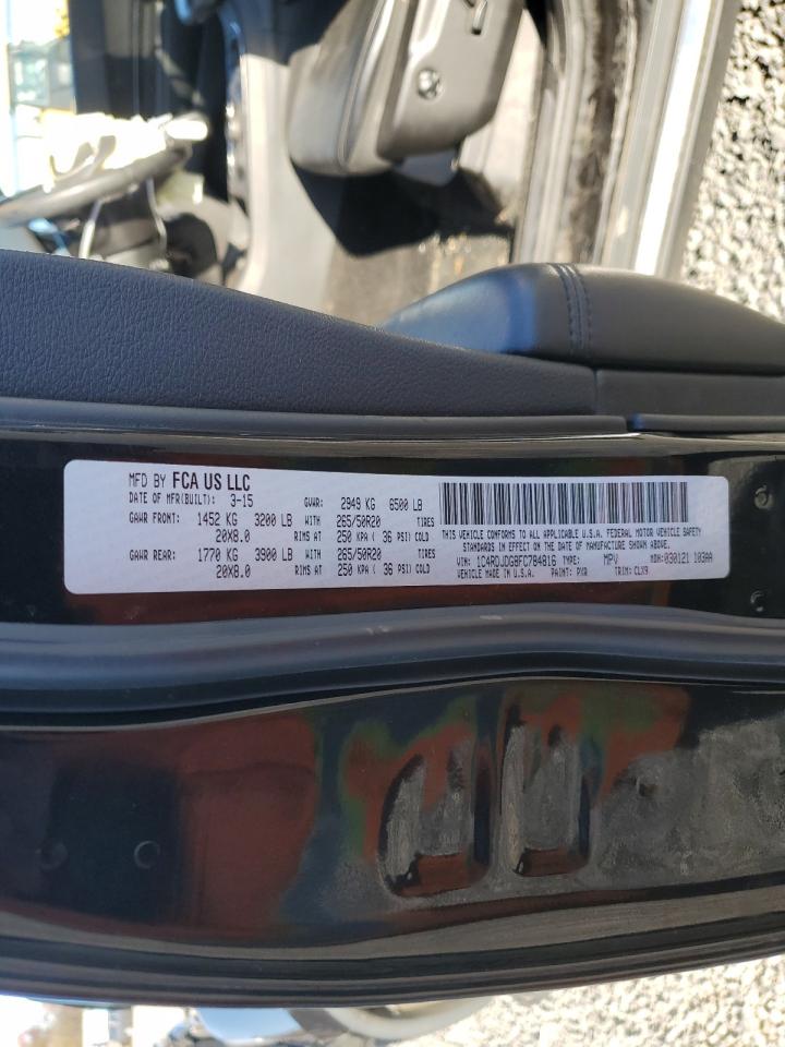 2015 Dodge Durango Limited VIN: 1C4RDJDG8FC784816 Lot: 91503395