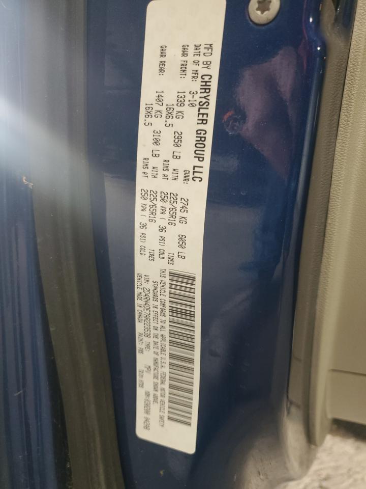 2010 Dodge Grand Caravan Se VIN: 2D4RN4DE7AR223538 Lot: 92319265