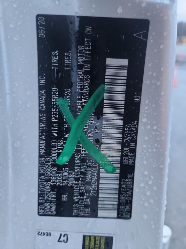 2020 Lexus Rx 350 VIN: 2T2HZMAA0LC175006 Lot: 93772655