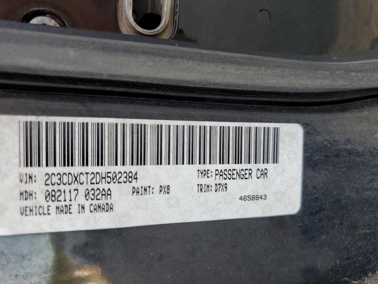 2013 Dodge Charger R/T VIN: 2C3CDXCT2DH502384 Lot: 92275385