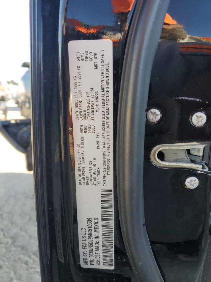 2021 Ram 2500 Big Horn VIN: 3C6UR5DJ9MG510539 Lot: 90612335