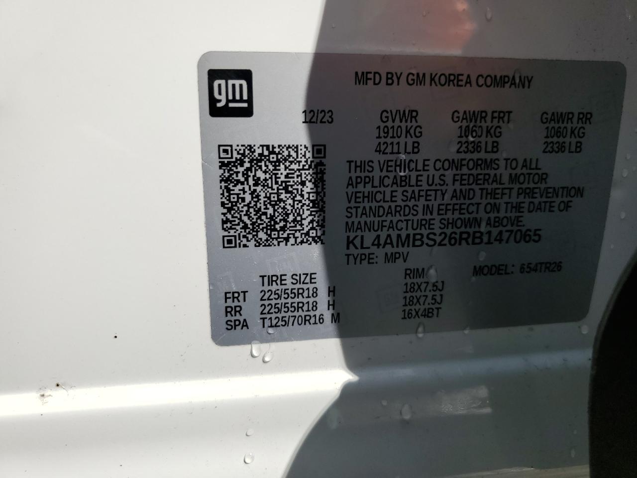 2024 Buick Encore Gx Preferred VIN: KL4AMBS26RB147065 Lot: 92918935