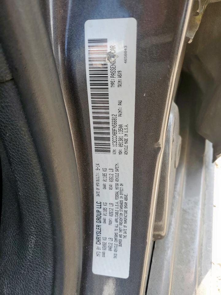 2015 Chrysler 200 Limited VIN: 1C3CCCAB9FN566812 Lot: 92050855