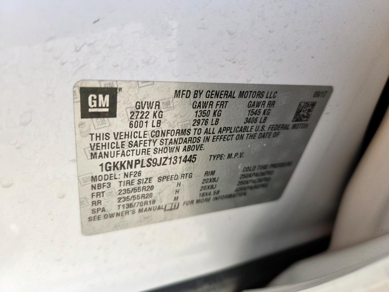 2018 GMC Acadia Denali VIN: 1GKKNPLS9JZ131445 Lot: 92198575