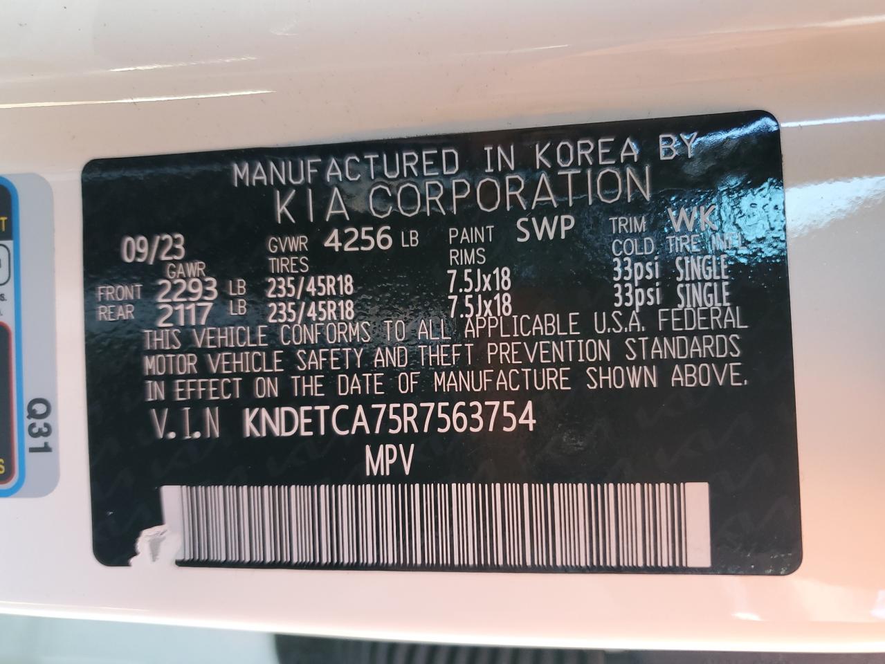 2024 Kia Seltos Sx VIN: KNDETCA75R7563754 Lot: 90912475