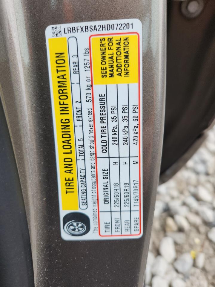 2017 Buick Envision Essence VIN: LRBFXBSA2HD072201 Lot: 91081385