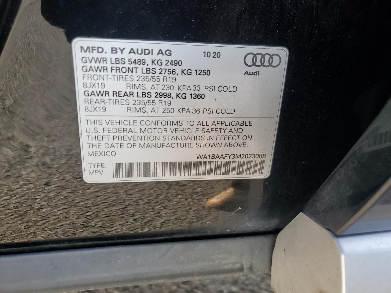 2021 Audi Q5 Premium Plus VIN: WA1BAAFY3M2023088 Lot: 92259275