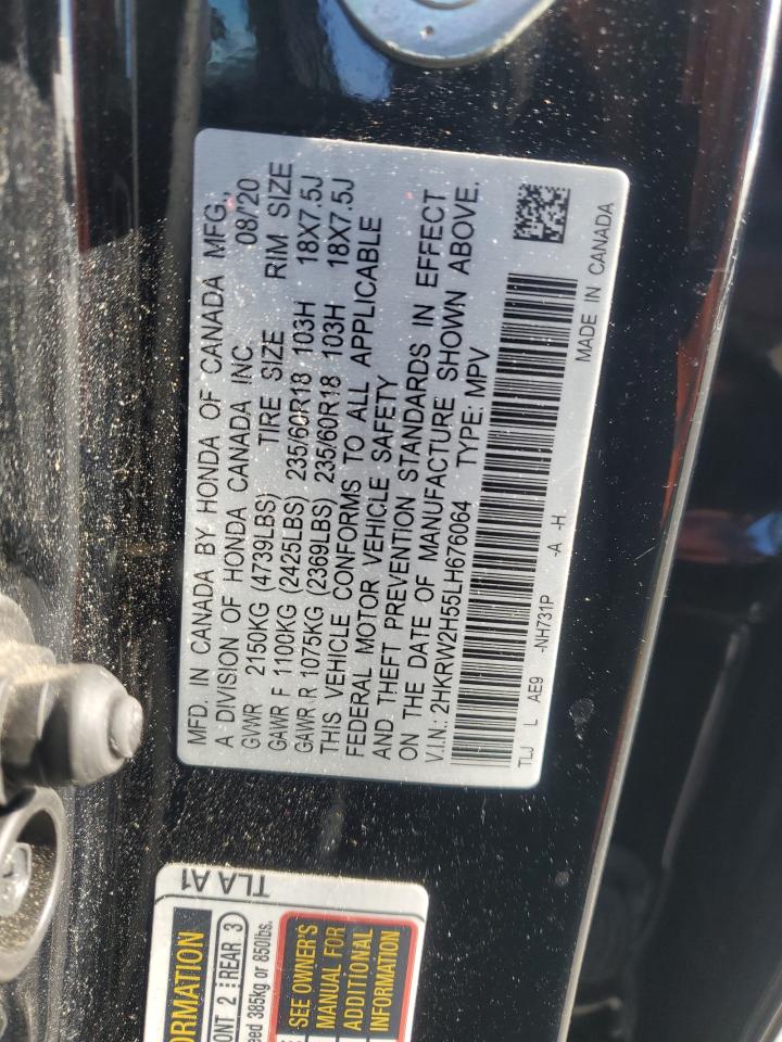 2020 Honda Cr-V Ex VIN: 2HKRW2H55LH676064 Lot: 92373215