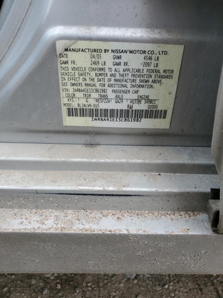 2005 Nissan Maxima Se VIN: 1N4BA41E15C861982 Lot: 93521145