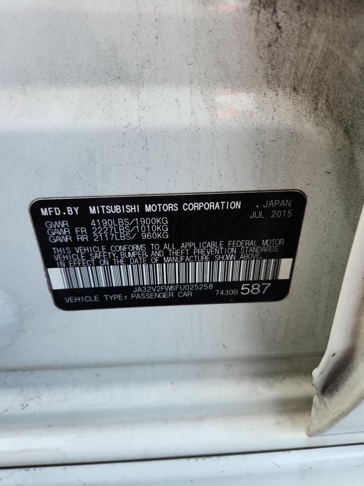 2015 Mitsubishi Lancer Se VIN: JA32V2FW6FU025258 Lot: 91304735