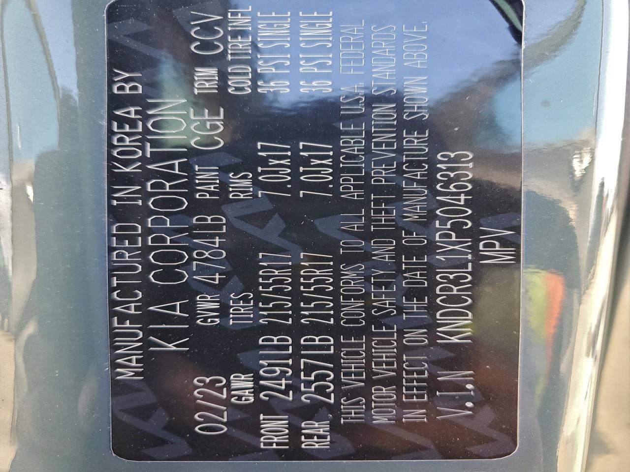 2023 Kia Niro Wind VIN: KNDCR3L1XP5046313 Lot: 93959845