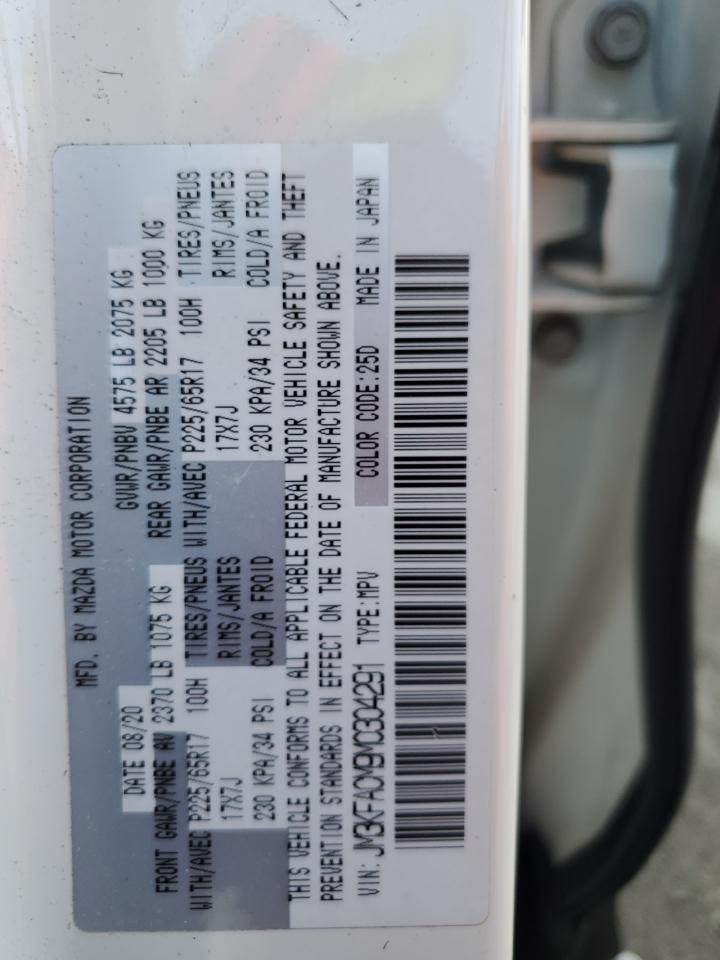 2021 Mazda Cx-5 Touring VIN: JM3KFACM9M0304291 Lot: 93331875