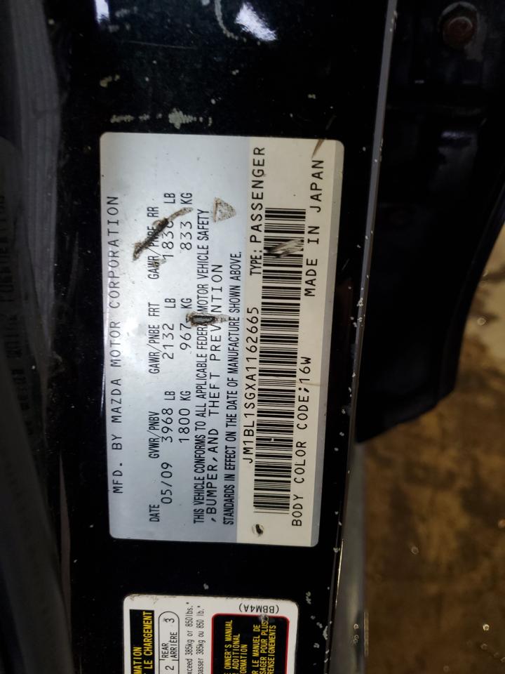 2010 Mazda 3 I VIN: JM1BL1SGXA1162665 Lot: 92795365