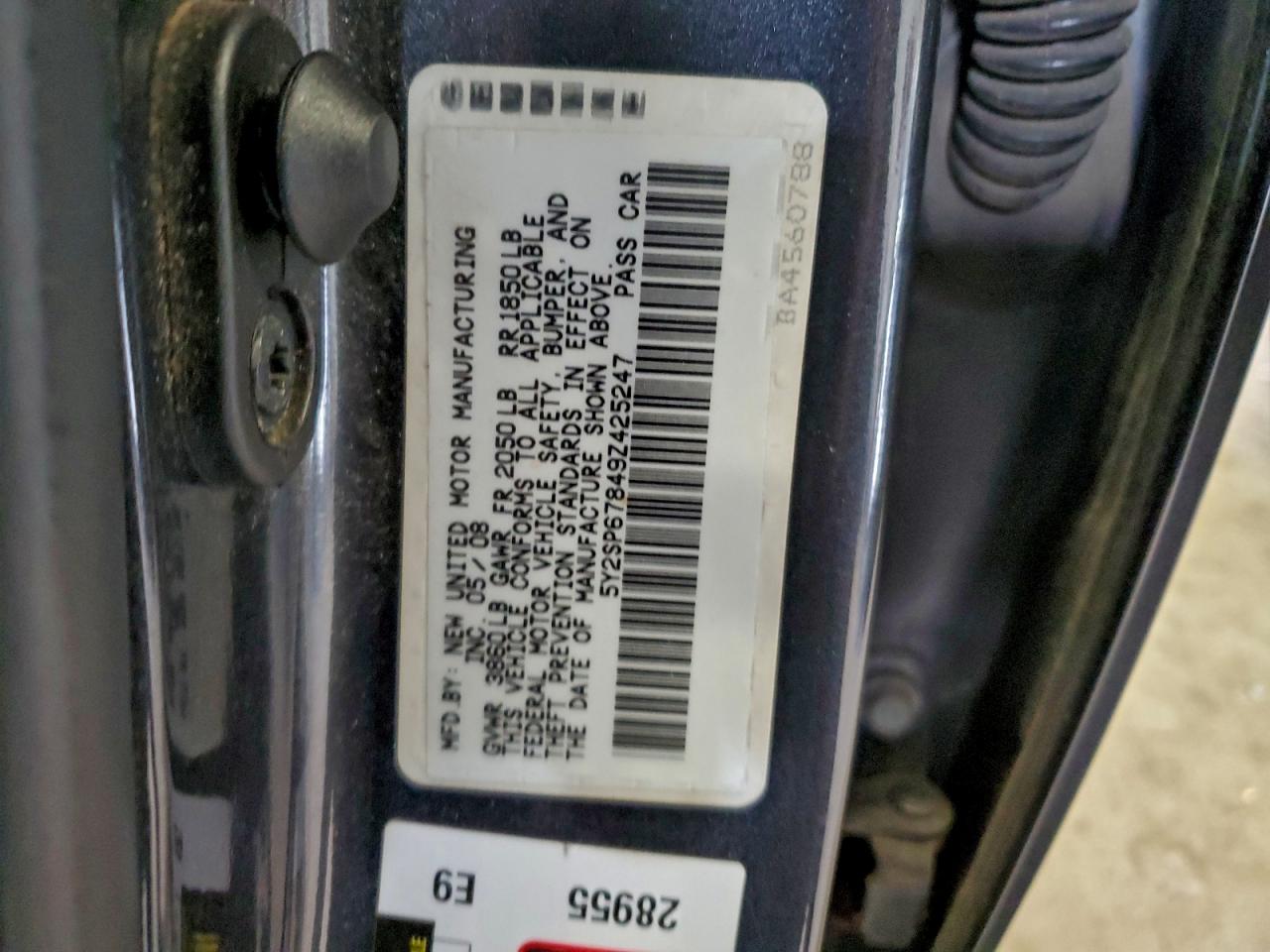 2009 Pontiac Vibe VIN: 5Y2SP67849Z425247 Lot: 93028825