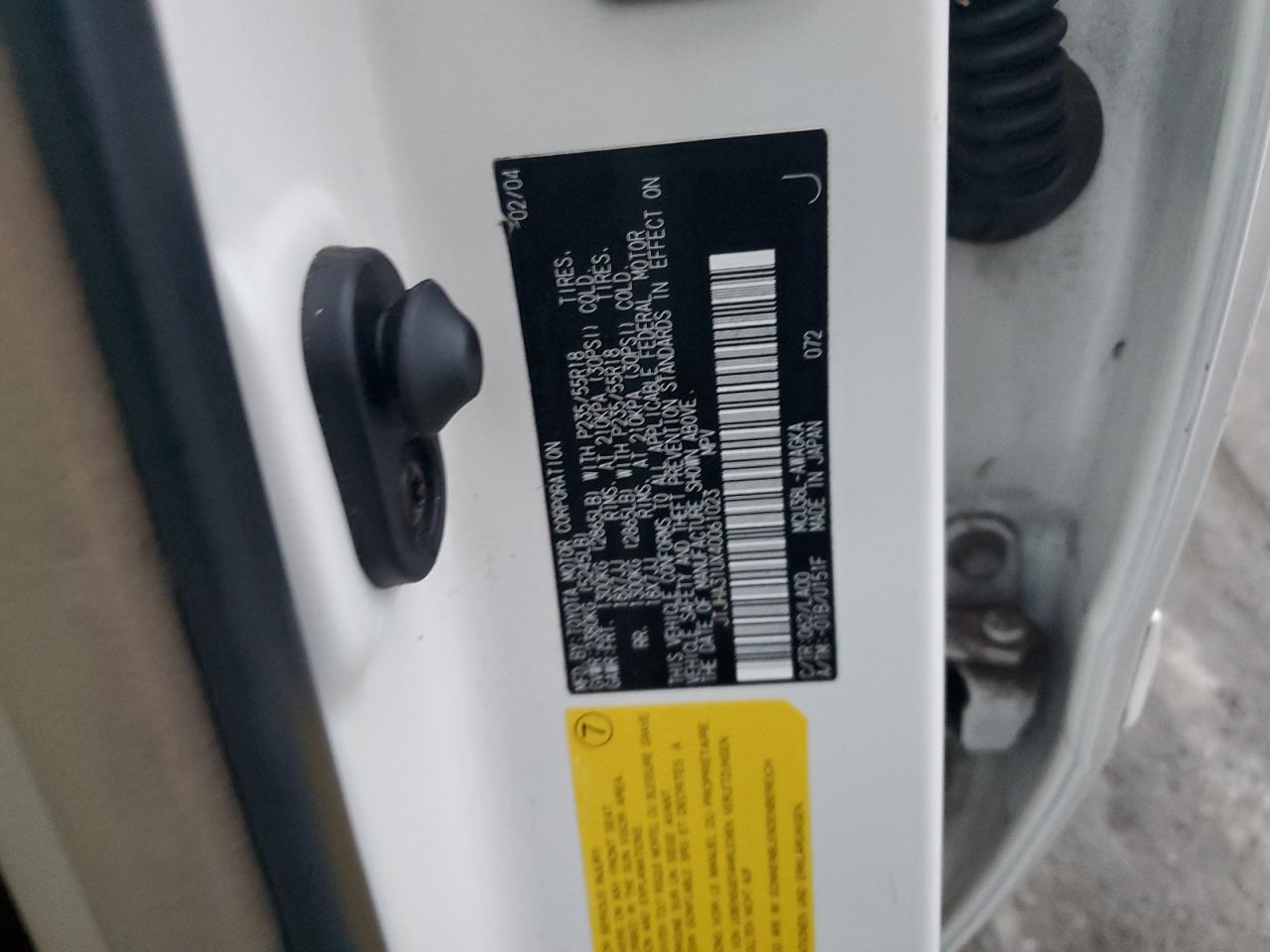 2004 Lexus Rx 330 VIN: JTJHA31UX40061023 Lot: 93674535