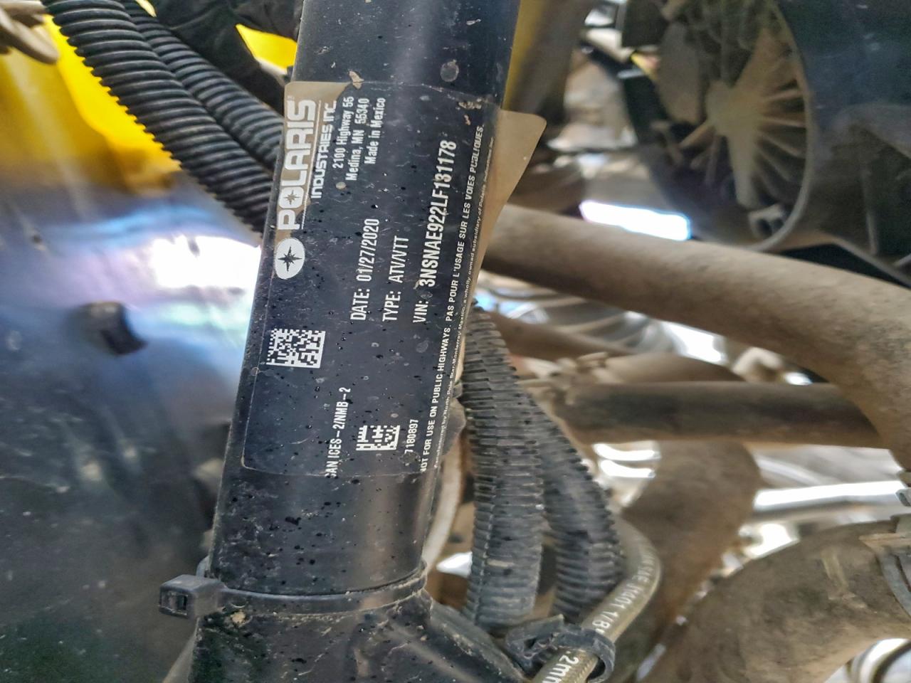 2020 Polaris Rzr Xp Turbo VIN: 3NSNAE922LF131178 Lot: 92998375