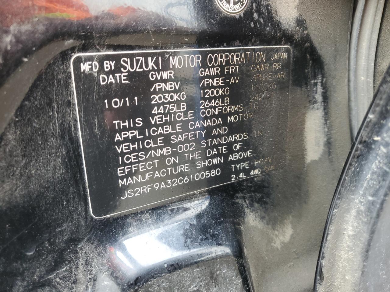 2012 Suzuki Kizashi Se VIN: JS2RF9A32C6100580 Lot: 91204895