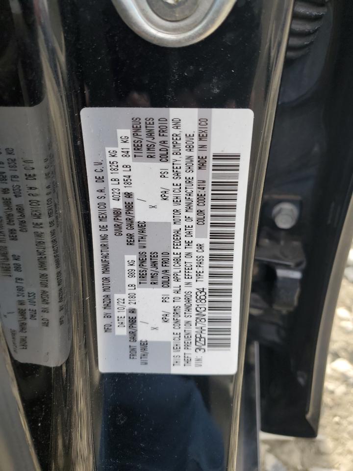 2022 Mazda 3 VIN: 3MZBPAA78NM318634 Lot: 92152845