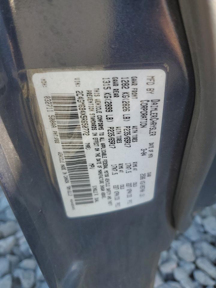 2005 Chrysler Pacifica Touring VIN: 2C4GM684X5R650772 Lot: 93495855