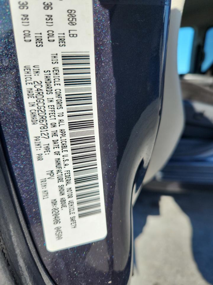 2013 Dodge Grand Caravan Sxt VIN: 2C4RDGCG2DR678127 Lot: 93124475