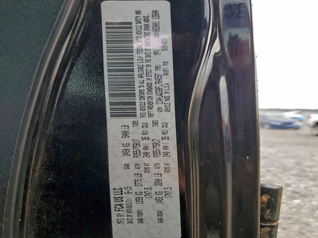 2015 Jeep Wrangler Unlimited Sport VIN: 1C4HJWDG8FL764597 Lot: 93267245