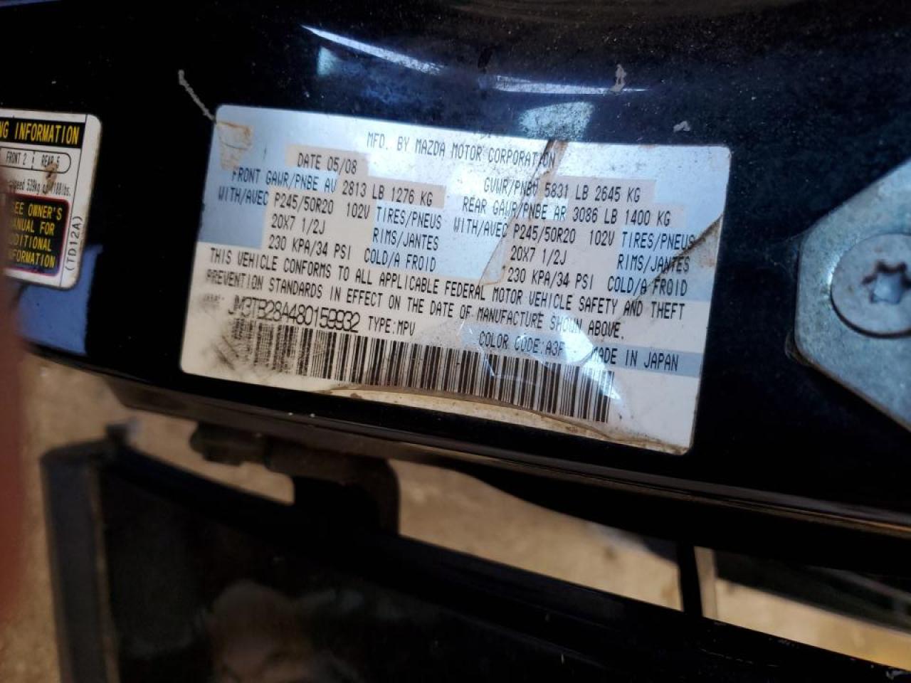 2008 Mazda Cx-9 VIN: JM3TB28A480159932 Lot: 91213755