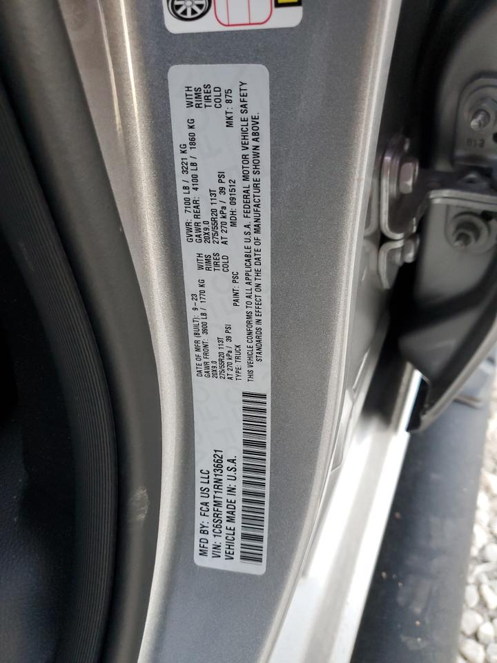 2024 Ram 1500 Big Horn/Lone Star VIN: 1C6SRFMT1RN136621 Lot: 93321395