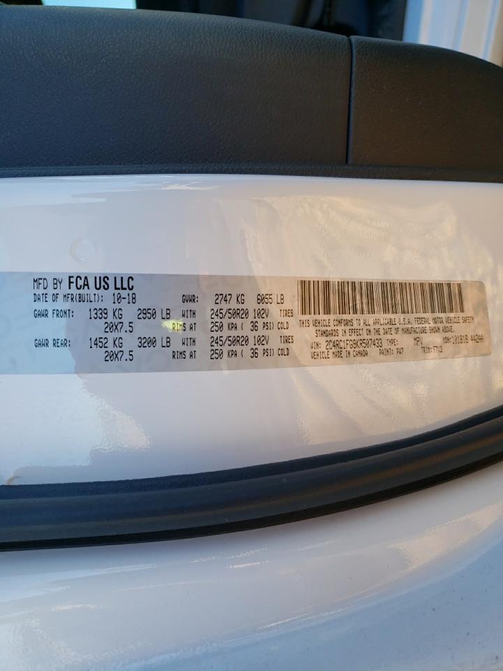 2019 Chrysler Pacifica Touring Plus VIN: 2C4RC1FG9KR507433 Lot: 91982465