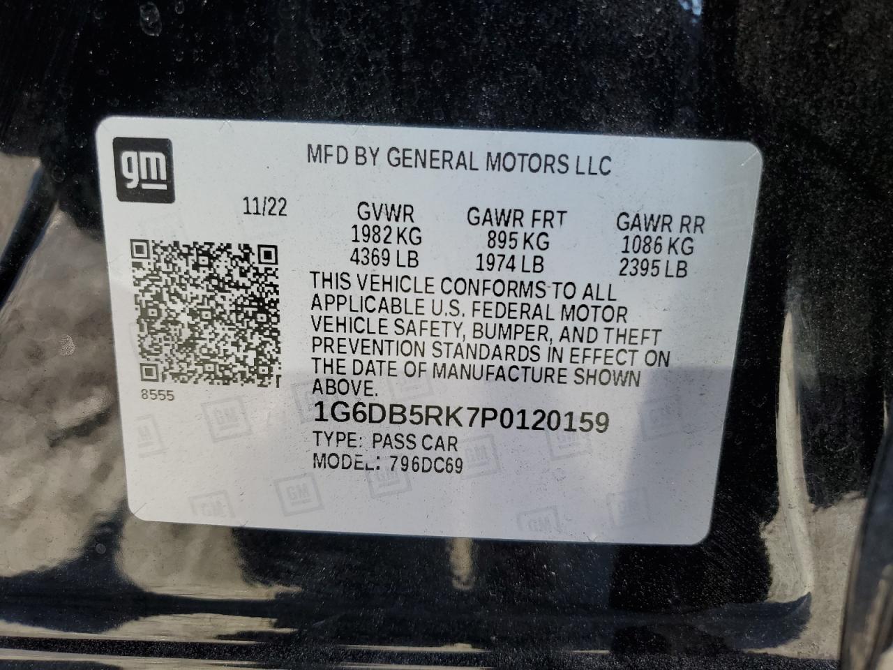 2023 Cadillac Ct4 Premium Luxury VIN: 1G6DB5RK7P0120159 Lot: 91425215