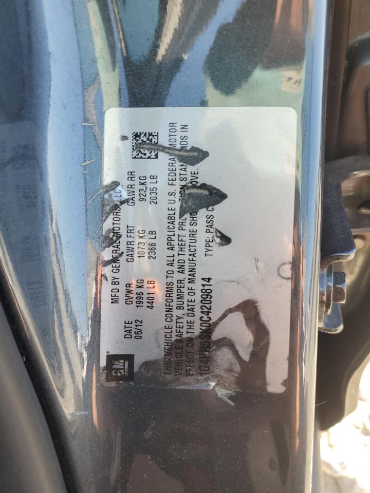 2012 Buick Verano Convenience VIN: 1G4PR5SK0C4209814 Lot: 91716225