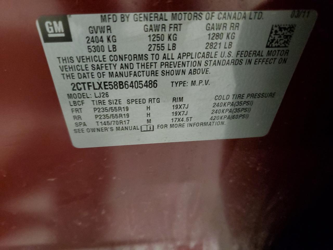 2011 GMC Terrain Slt VIN: 2CTFLXE58B6405486 Lot: 90861345