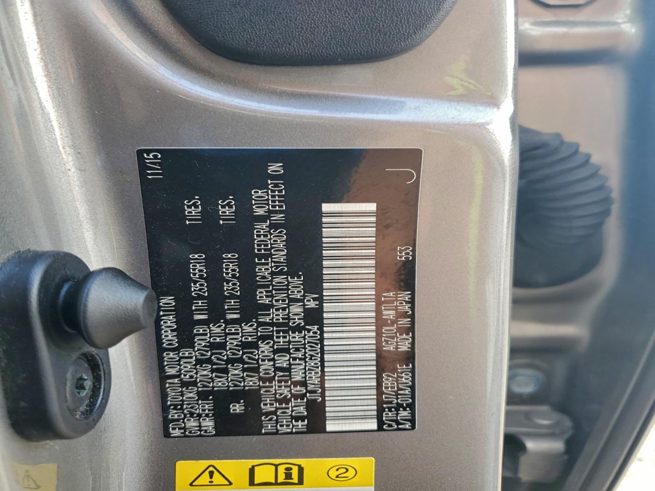 2016 Lexus Nx 200T Base VIN: JTJYARBZ8G2027054 Lot: 92609205