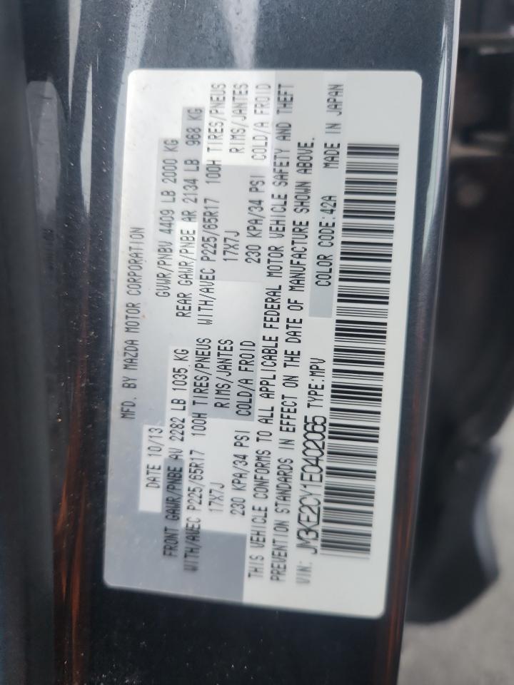 2014 Mazda Cx-5 Touring VIN: JM3KE2CY1E0402065 Lot: 93591125