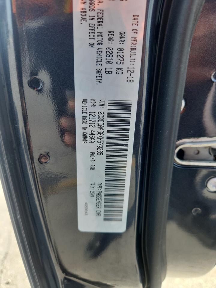 2019 Chrysler 300 Touring VIN: 2C3CCAAG6KH570285 Lot: 93521805