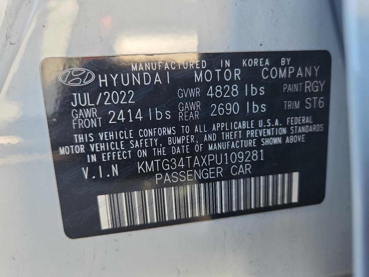 2023 Genesis G70 Base VIN: KMTG34TAXPU109281 Lot: 92636115