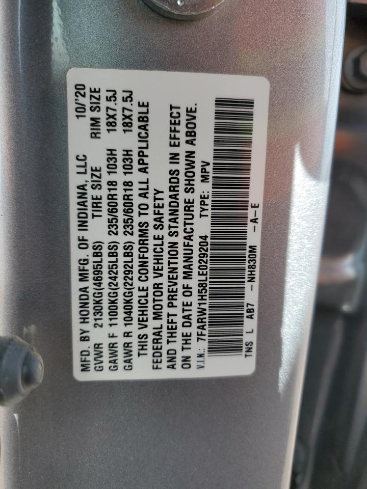 2020 Honda Cr-V Ex VIN: 7FARW1H58LE029204 Lot: 90940675