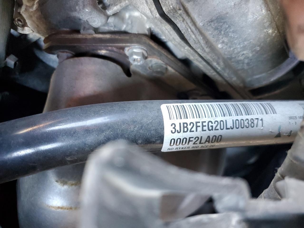 2020 Can-Am Ryker VIN: 3JB2FEG20LJ003871 Lot: 91830215