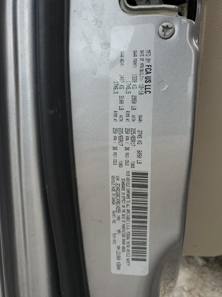 2019 Dodge Grand Caravan Se VIN: 2C4RDGBG1KR614255 Lot: 93426855