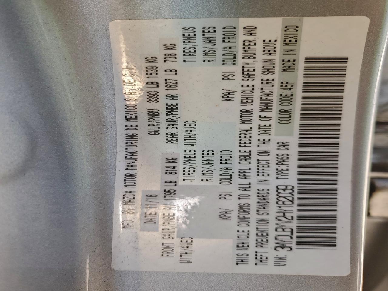 2017 Toyota Yaris Ia VIN: 3MYDLBYV2HY162039 Lot: 94225395