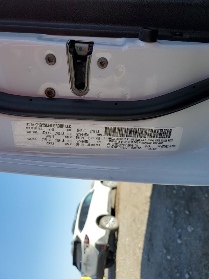 2012 Dodge Ram 1500 Sport VIN: 1C6RD7HT5CS228059 Lot: 92324765