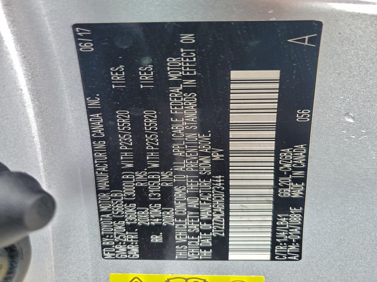 2017 Lexus Rx 350 Base VIN: 2T2ZZMCA6HC073444 Lot: 93756775