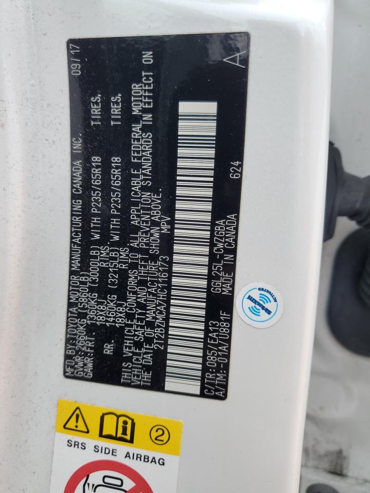 2017 Lexus Rx 350 Base VIN: 2T2BZMCA7HC116173 Lot: 93252635