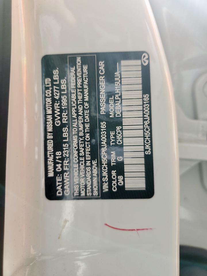 2018 Infiniti Qx30 Pure VIN: SJKCH5CP6JA003165 Lot: 93130245