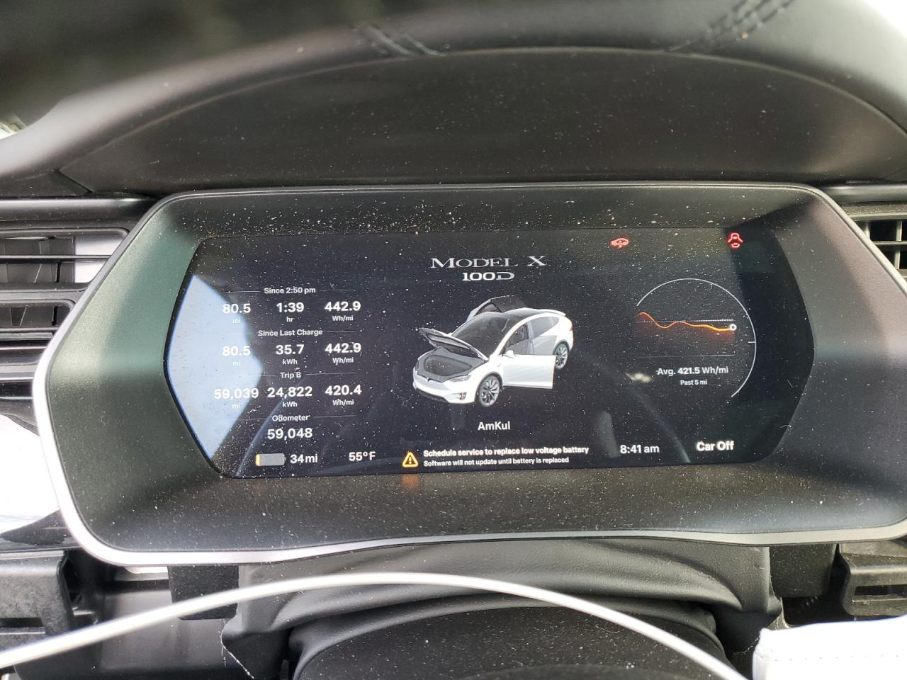 2019 Tesla Model X VIN: 5YJXCBE25KF155112 Lot: 91348305