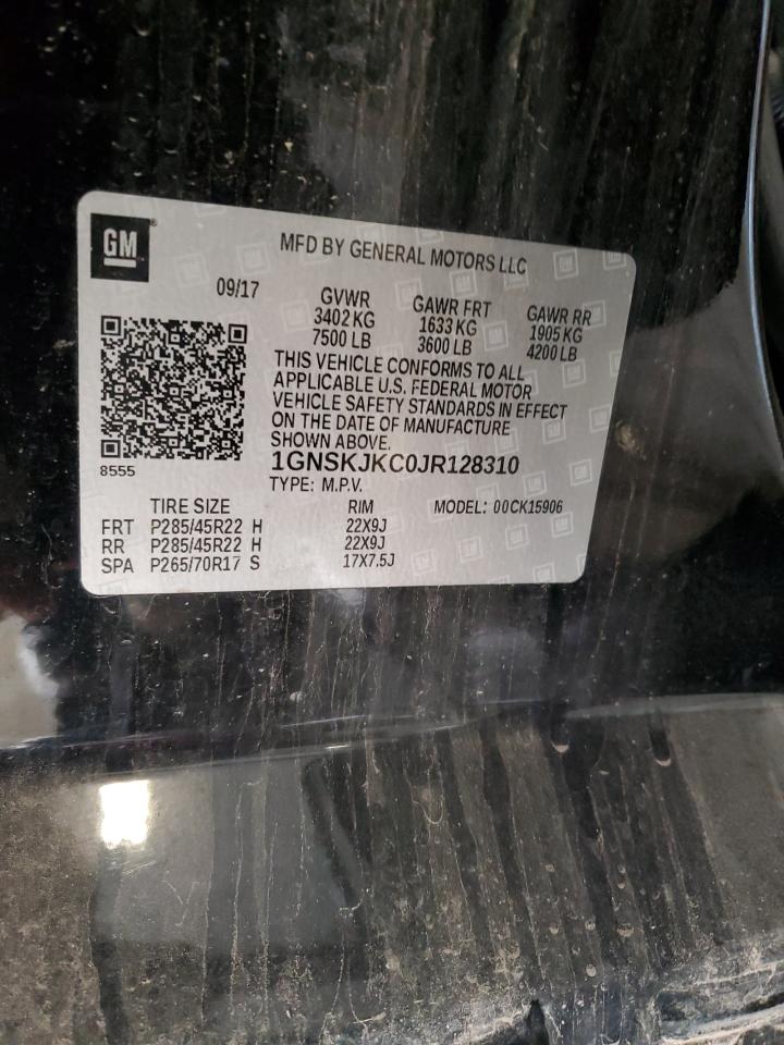 2018 Chevrolet Suburban K1500 Premier VIN: 1GNSKJKC0JR128310 Lot: 91863015