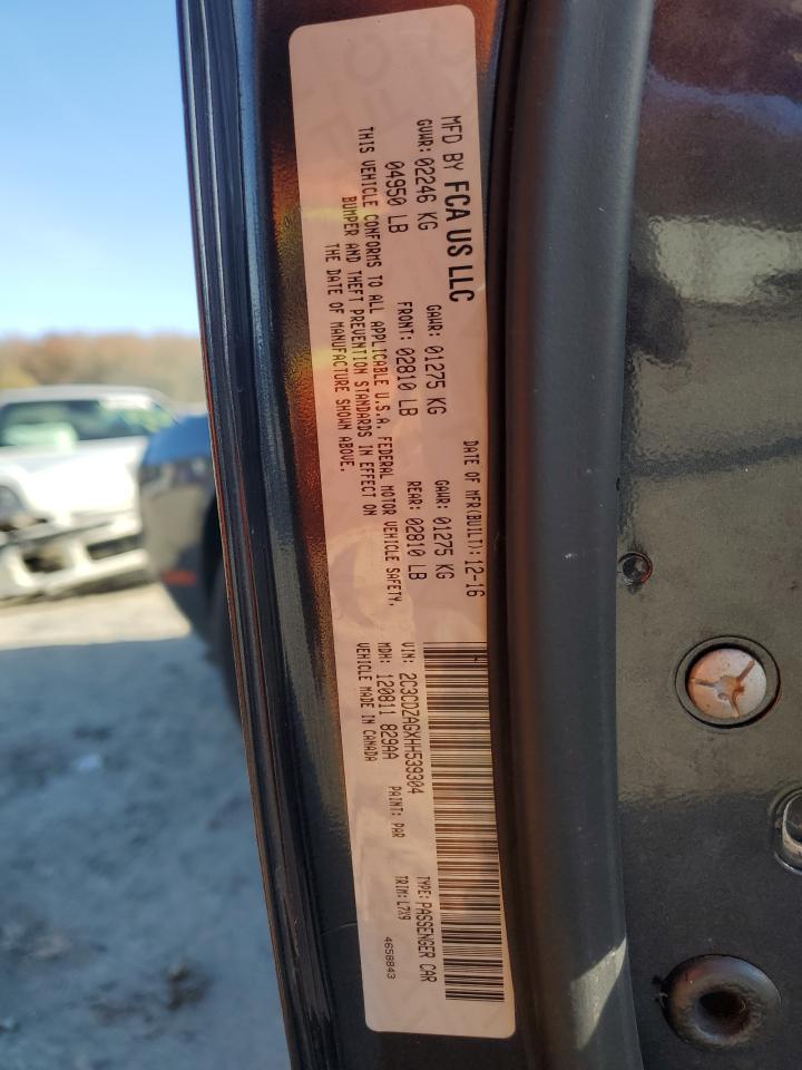 2017 Dodge Challenger Sxt VIN: 2C3CDZAGXHH539304 Lot: 92456335